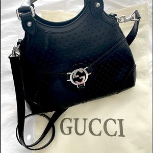Gucci Black Leather GG Interlocking Hobo Bag by Tom Ford for Gucci 1990’s